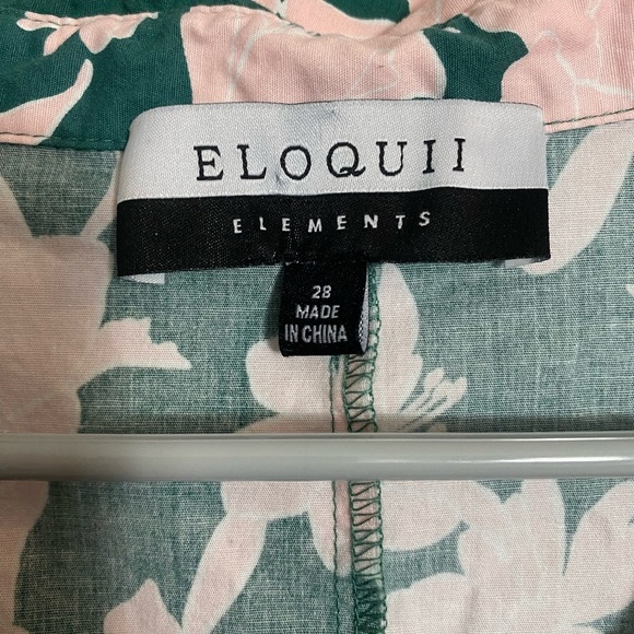 ELOQUII ELEMENTS Floral Belted Buttondown Shirtdress EUC - Picture 2 of 5